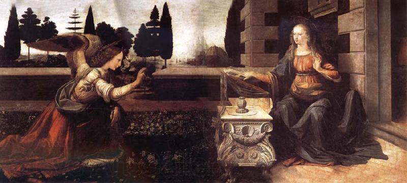 LEONARDO da Vinci The Verkundigung Norge oil painting art